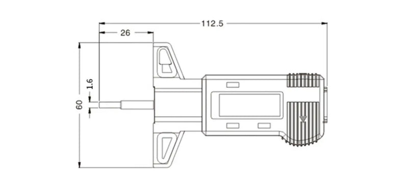 SYNTEK digital tread depth meter 0-25mm caliper gauge - FairTools SYNTEK digital tread depth meter 0-25mm caliper gauge