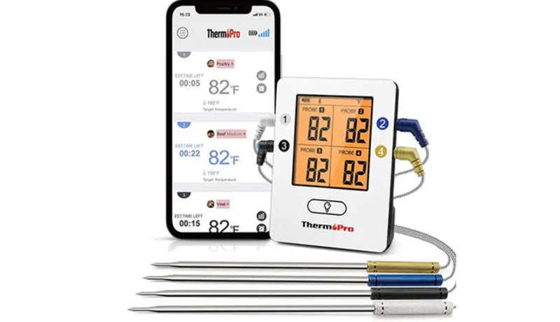 ThermoPro TP25 4 Probe Bluetooth Meat Thermometer with 500 Feet Range! - FairTools ThermoPro TP25 4 Probe Bluetooth Meat Thermometer with 500 Feet Range!