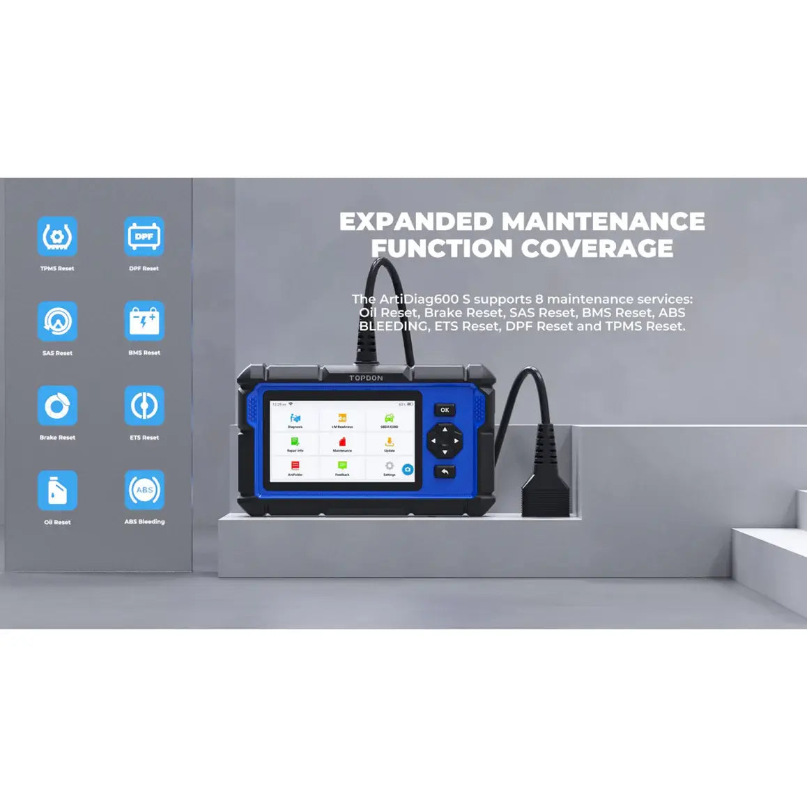 Topdon AD600S Scan Tool, Code Reader, Diagnostics Scanner for ABS/SRS/Engine OBD2 Scanner Topdon