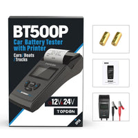 Topdon BT500P Battery Tester Battery Load Test Charging Test Cranking Test for 12V/24V Topdon