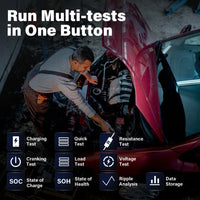 Topdon BT500P Battery Tester Battery Load Test Charging Test Cranking Test for 12V/24V Topdon