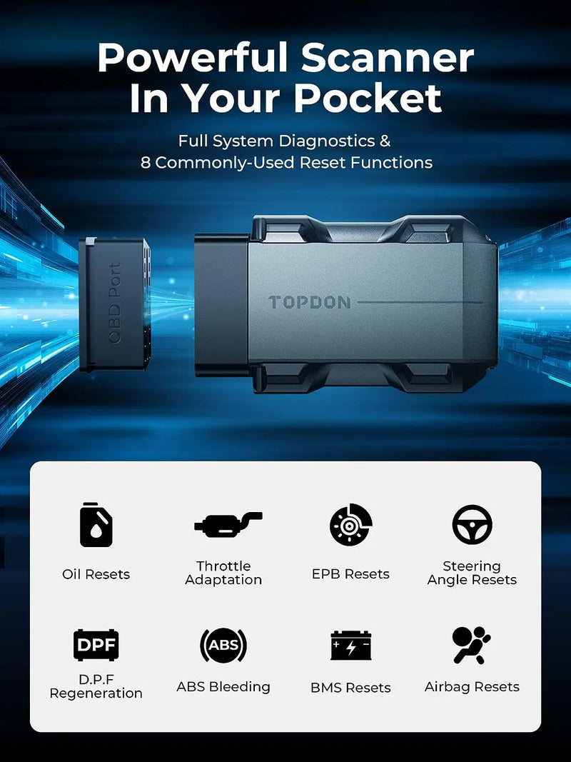 Topdon TopScan OBD2 Full System Diagnose Scanner