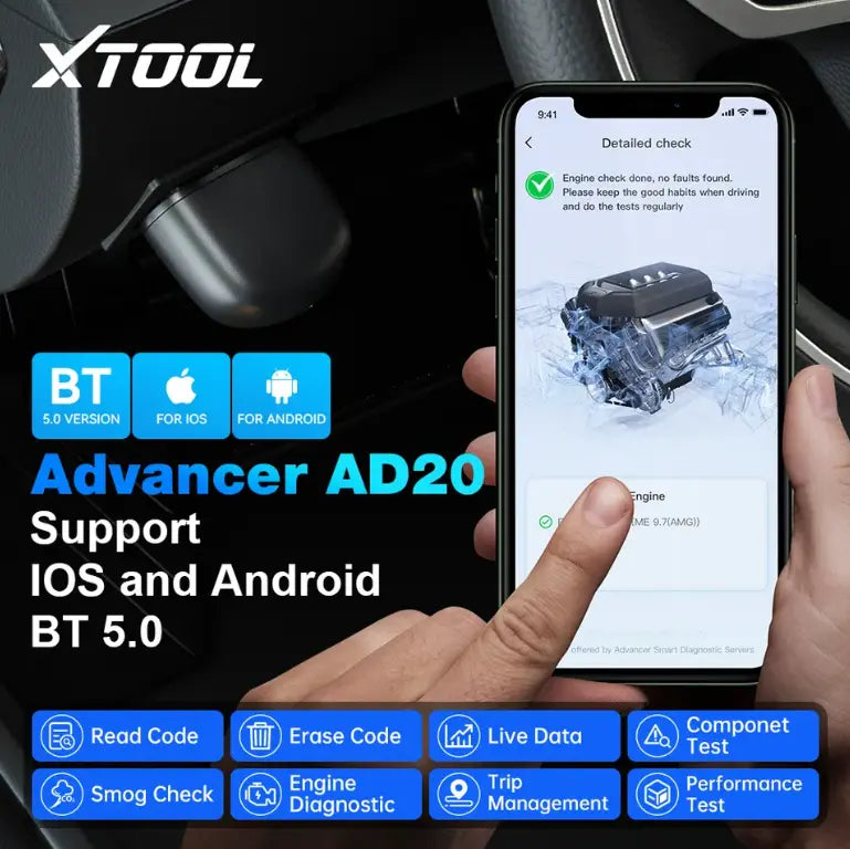 XTOOL Advancer AD20 OBD2 Code Reader for iPhone Android - FairTools