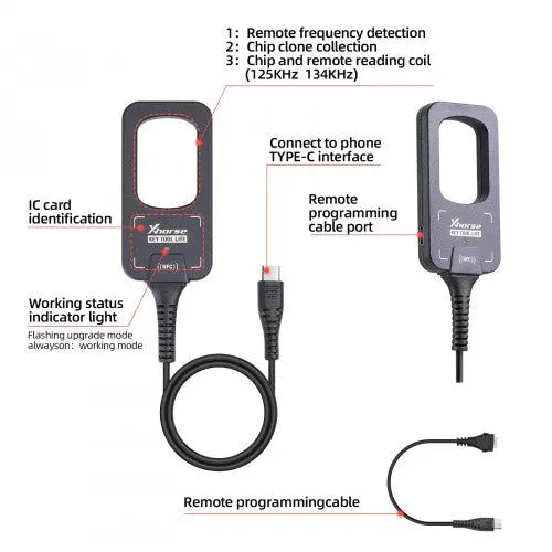 Xhorse VVDI Bee Key Tool Lite Support Android with Type C Port with 6 XKB501EN Wire Remotes - FairTools