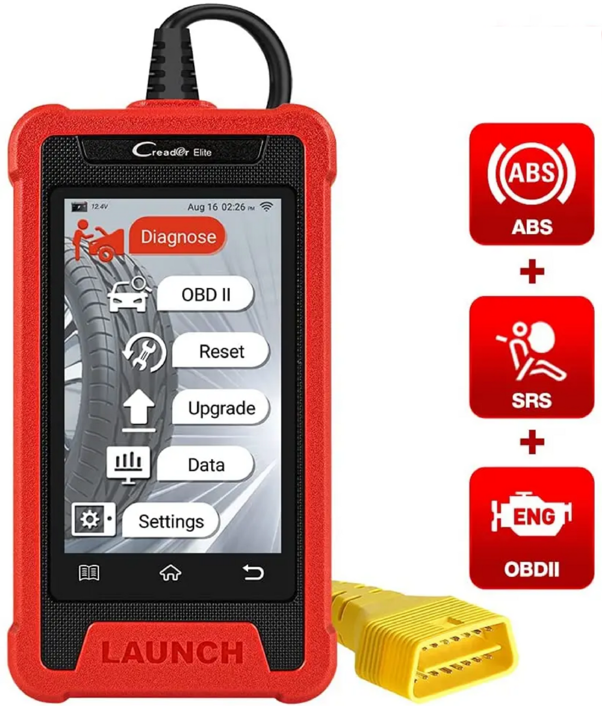 Launch CRE926 Creader Elite 926 2 Systems (ABS+SRS)+Select 6 out of 16 Service Function Launch