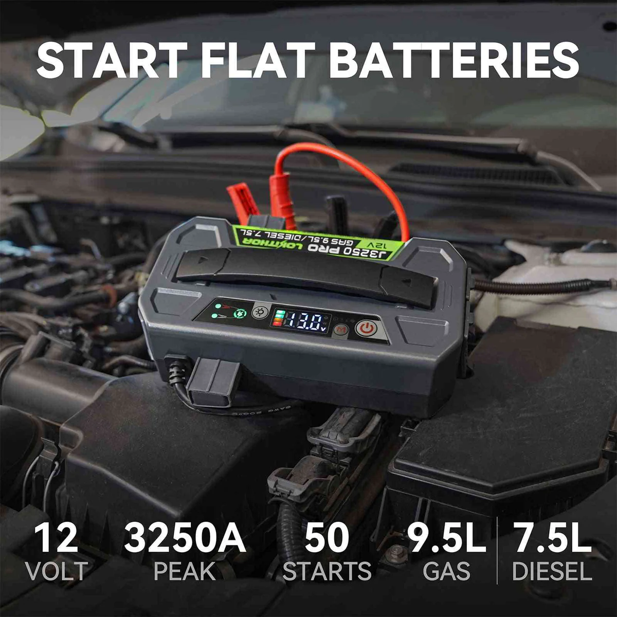 LOKITHOR J3250 Pro Jump Starter 3250Amp with 100W Two-Way Fast Charging Lokithor