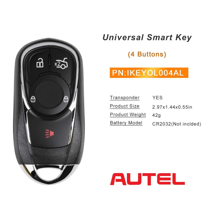 Autel IKEYOL004AL Buick Style Universal Smart Key 4 Buttons 315/433 MHz Autel