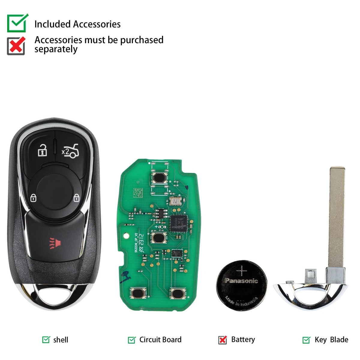 Autel IKEYOL004AL Buick Style Universal Smart Key 4 Buttons 315/433 MHz Autel