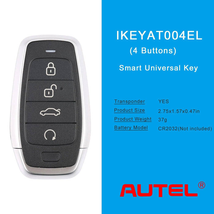 AUTEL IKEYAT004EL 4 Buttons Independent Universal Smart Key 5Pcs/Set Autel