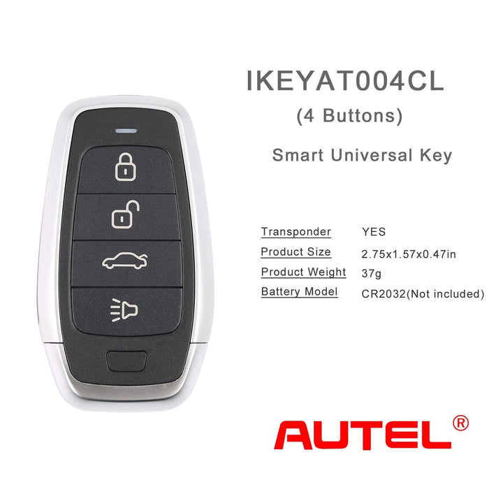AUTEL IKEYAT004CL 4 Buttons Universal Smart Key 5Pcs/Set Autel