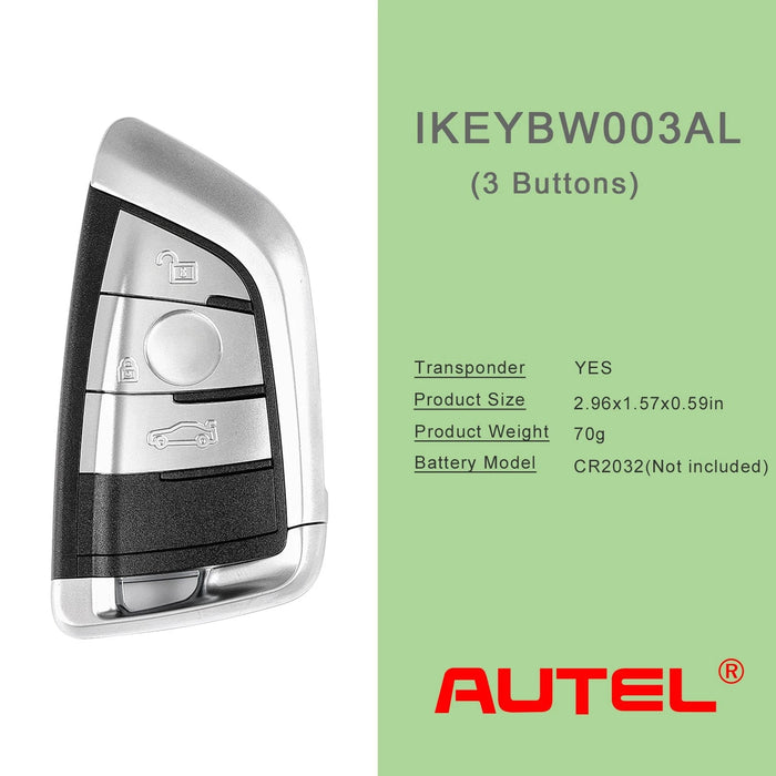 AUTEL IKEYBW003AL Razor Style BMW 3 Buttons Smart Universal Key 5Pcs/Set Autel