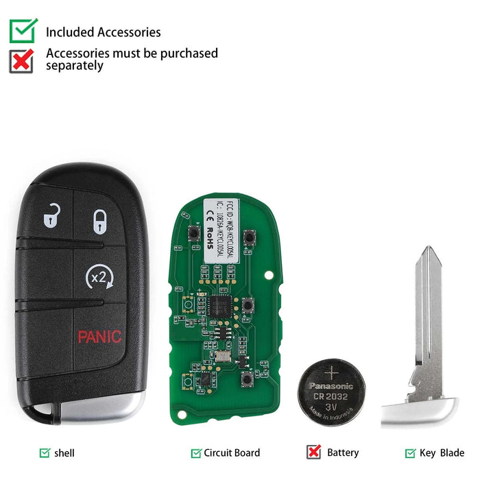 AUTEL IKEYCL004AL Chrysler 4 Buttons Universal Smart Key 5Pcs/Set Autel