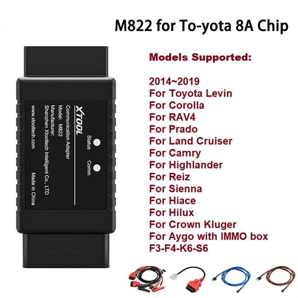 XTOOL M822 Key Programmer Fit For Toyota/Mercedes All Lost For D8W X100PADS Xtool