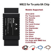 XTOOL M822 Key Programmer Fit For Toyota/Mercedes All Lost For D8W X100PADS Xtool