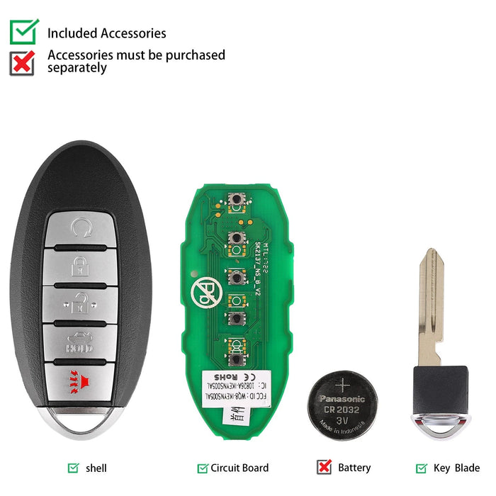 AUTEL IKEYNS005AL Nissan 5 Buttons Universal Smart Key 5Pcs/Set FairTools