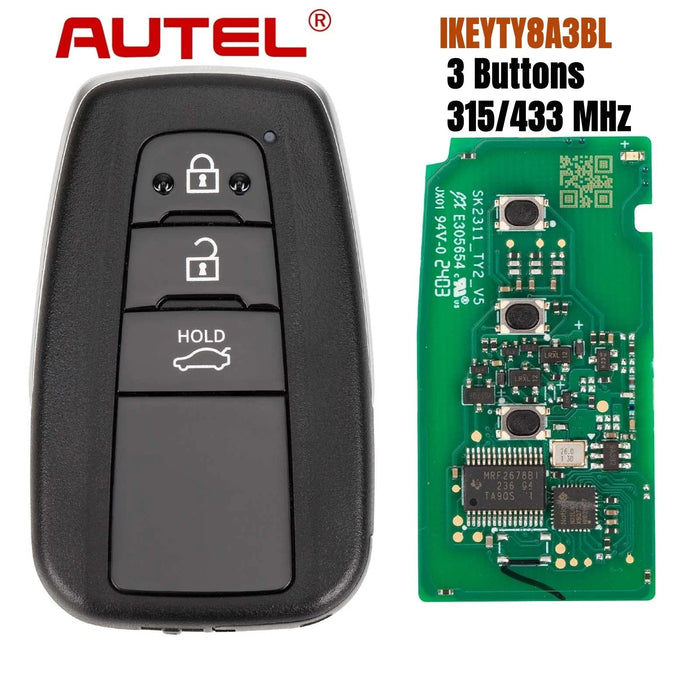 Autel IKEYTY8A3BL 3 Buttons 315/433 MHz Toyota Smart Key 5Pcs/Set FairTools