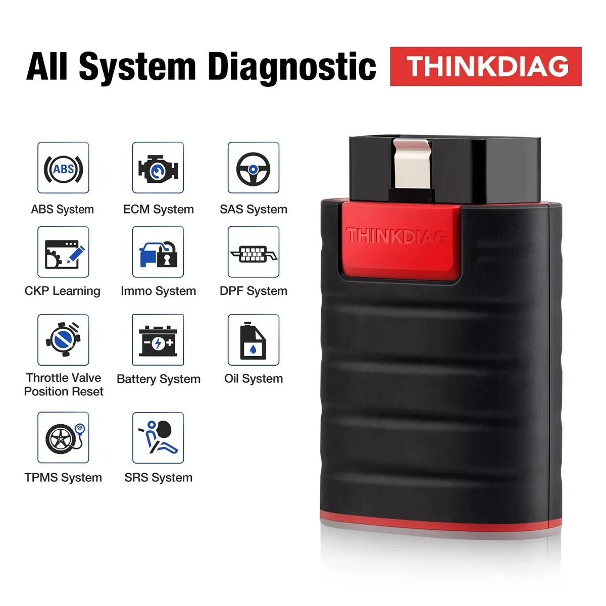 ThinkCar ThinkDiag New Version OBD2 Bluetooth Scanner All Software Active test Tool Thinkcar